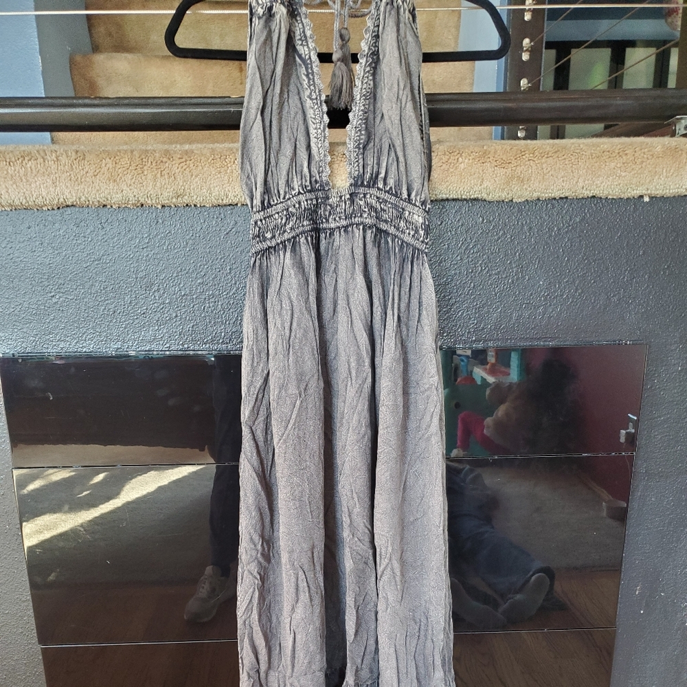BOHO ME CASUAL GRAY CHARCOL DRESS